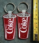(2) Vintage BRADLEES Dept Store and ENJOY COKE Coca Cola Promotional Keychain