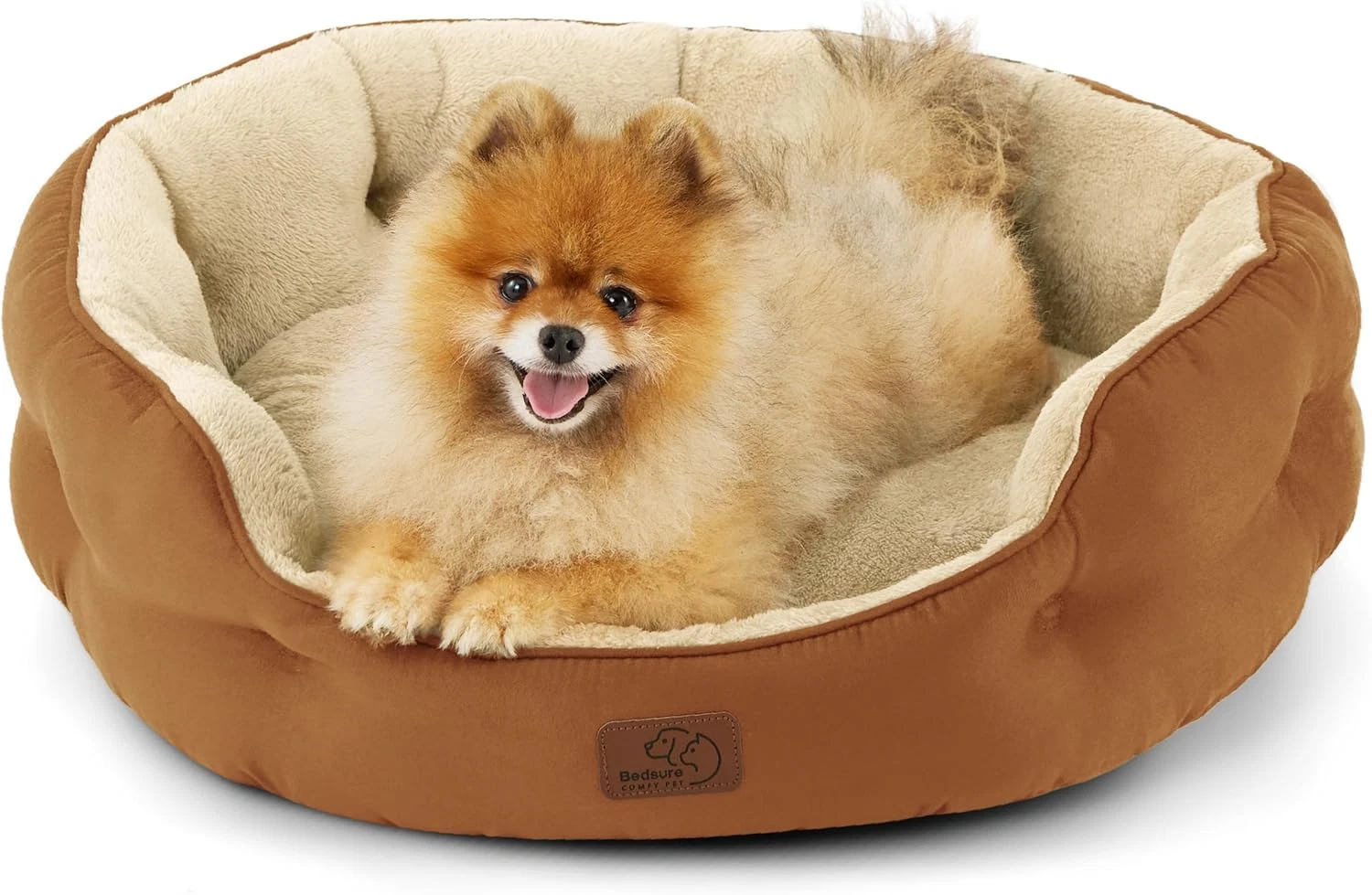 Dog Beds for Small Dogs - round Cat Beds for Indoor Cats, Washable Pet Bed for P