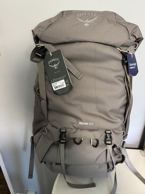 Osprey Renn 65L Women's Backpacking Backpack, Pediment Grey/Linen Tan