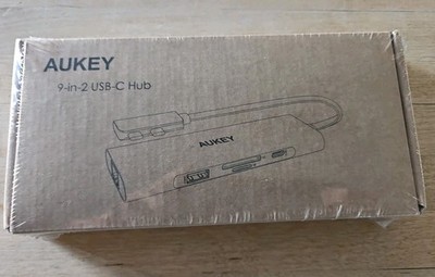 AUKEY USB C Hub MacBook Pro 9-in-2 Triple Display with Dual 4K CB-C81 OPEN BOX