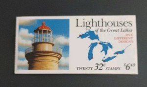 US Stamps BK230 LIGHTHOUSES OF THE GREATLAKES COMPLETE BOOKLET MNH. Free Ship!