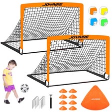 Soccer Goals for Backyard Set, Portable Soccer Goal 2 of 4' x 3', Pop Up Socc...