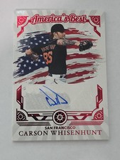 2025 Panini Boys of Summer Carson Whisenhunt America's Best Red Auto #/49 Giants