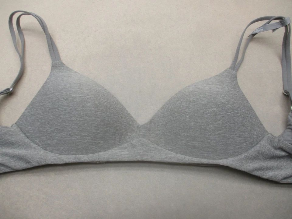 Sutiã feminino 34A Aerie cinza forrado sem fio fechamento traseiro semi minimizador 10Q - Imagem 2 de 4
