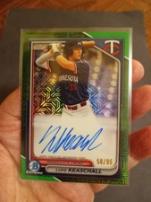 2024 Luke Keaschall Bowman Chrome Green Topps Certified Autograph 58/99 Sharp
