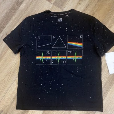 Pink Floyd Men's Black Graphic T-Shirt Dark Side of the Moon Size L