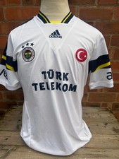 mens FENERBAHCE away shirt - size L ( 2013 ) VGC FREE P&P ( ref ANDY )