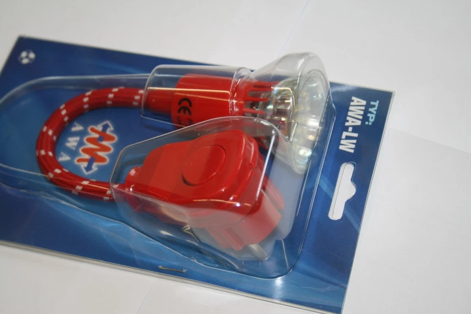 Strahler mit Stecker + Schalter + LED 1W, 230V, rot, GU10, Leselampe, Strahler - Bild 2 von 3