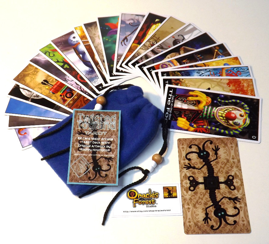 Twisted Toyland Tarot - 22 Card Major Arcana Deck (With Handmade