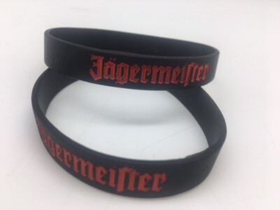  Jägermeister Freundschaftsband Armband Silikon schwarz-orange 2 Stück