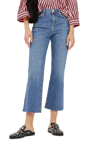 Topshop Womens Dree Cropped Kick Flare 