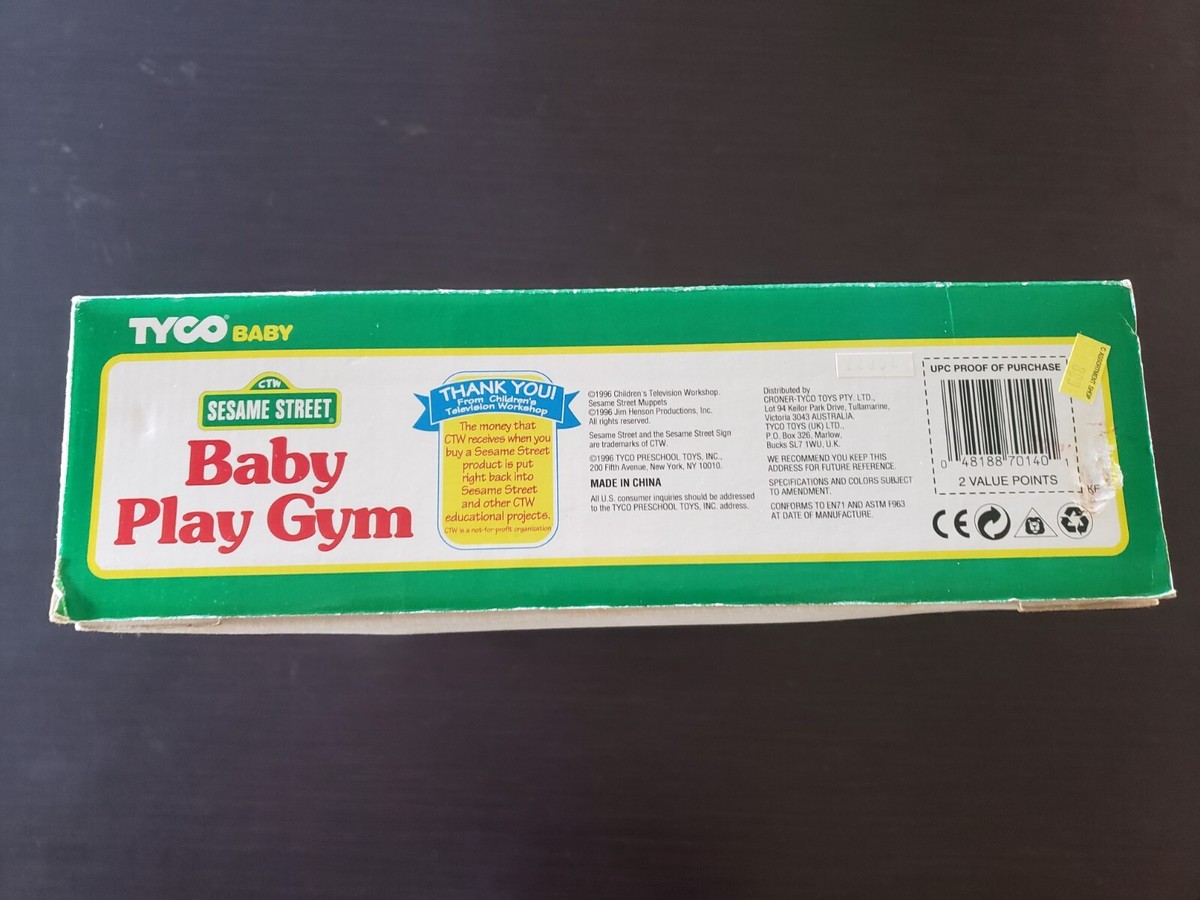 New Vintage Sealed 1996 Tyco Sesame Street Baby Activity Play Gym
