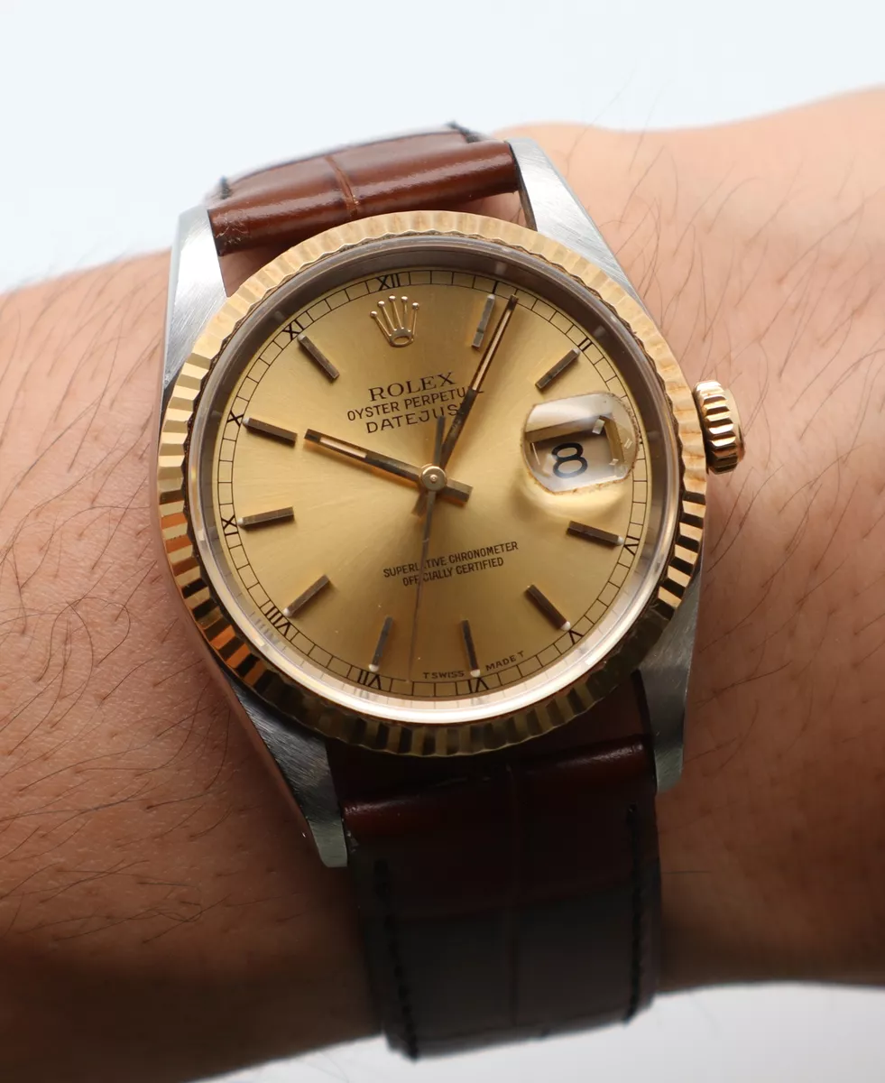 Rolex 16233 leather strap new arrivals