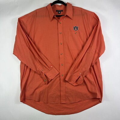 Auburn Tigers Shirt Adult Orange Long Sleeve Button Down Casual Mens XL A12  | eBay