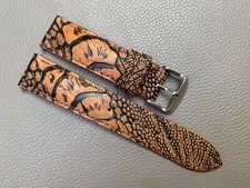 Genuine Real Ostrich Skin leather Watch Strap Band 16 18 19 20 21 22 23 24 26mm