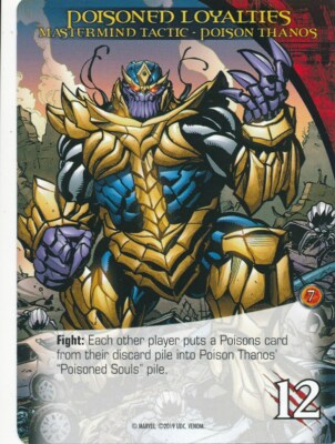 POISON THANOS Upper Deck Marvel Legendary VENOM Mastermind Tactic POISONED LOYAL