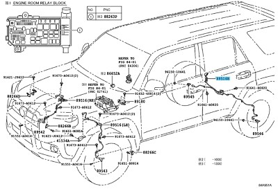 TOYOTA 4RUNNER GRN280 10-24 Genuine Rear Skid Control Sensor Wire