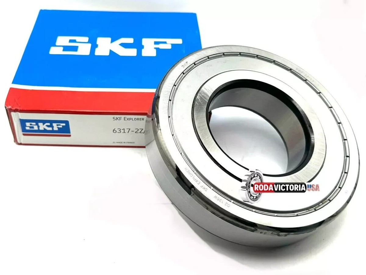 SKF 6317 ZZ C3 DEEP GROOVE BALL BEARING, METAL SHIELDED 85x180x41