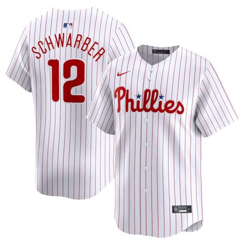Phillies Kyle Schwarber #12 White NWT Men's Women's Youth Home Player Jersey