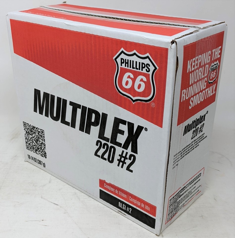 Multiplex 220 Phillips 66 1082342, 10 Pack, MultiPlex 220 #2 NLGI #2 Grease, 14 Oz ...