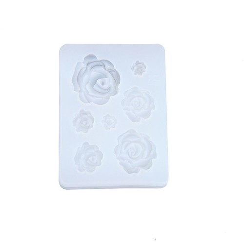7 Sizes Resin Rose Flower Pendant Silicone Mold Resin Jewelry Making
