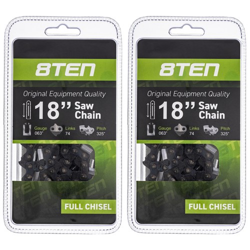 8 Ten Chainsaw Chain 8TEN 18-Inch Chainsaw Bar & Chain Combo