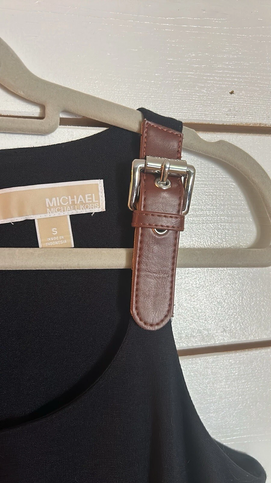 Michael Kors Abito in finta pelle cinturino con fibbia
