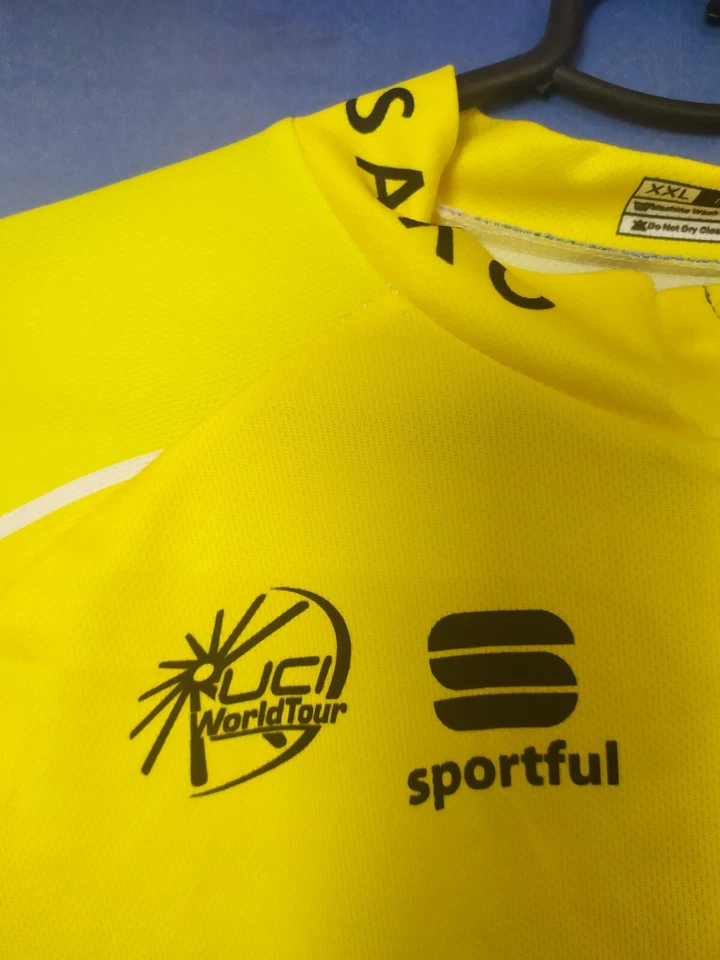 Camiseta deportiva camiseta de ciclismo amarilla de poliéster para hombre talla 2XL Foto 4 de 4