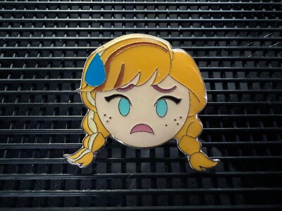 2017 Emoji Blitz Booster Set Anna Nervous Frozen Disney Pin 123198