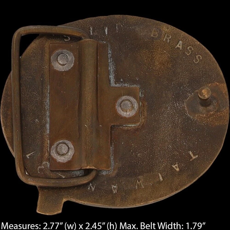 Brass Shrooms Magic Mushrooms Hippie Fungi Pe Psychedelic 70s Vtg Belt Buckle - Imagem 4 de 4