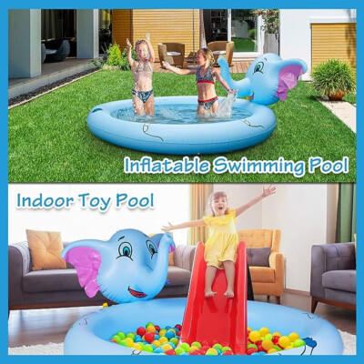 3 in 1 Sprinkler Pool for Kids 65'' Inflatable Splash Pad Baby Wading Swimming