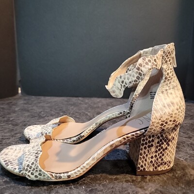 Inc Hadwin Scallop Sandal INC Shoes Women Sz M Snake Skin Pattern