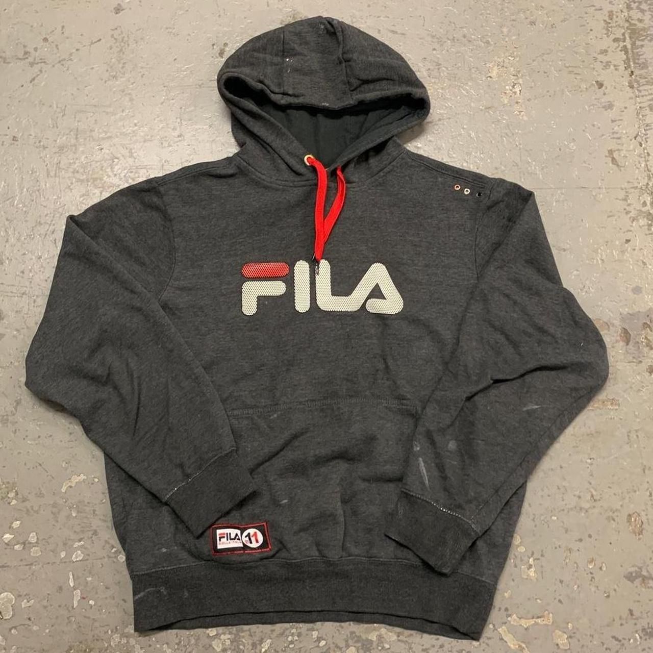 Fila Hoodie; Pullover up Hooded Sweatshirt Medium