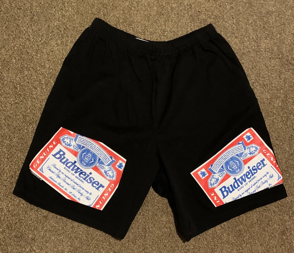 Vintage Budweiser Zoodas Shorts Mens L Bud Beer Advertisement USA 90s