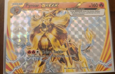 pyroar break pokemon card (24/114) XY-Steam Siege Holo Rare -Near Mint Condition Pyroar BREAK (XY11f 010) Fever-Burst
