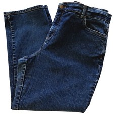 Gloria Vanderbilt Amanda Jeans Women's 18WS Dark Blue Denim Straight Leg