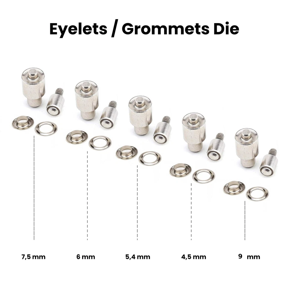 Snap Button Fastener, Rivet, Eyelet, Grommet Hand Press Machine with Setting Die - Image 4 of 4