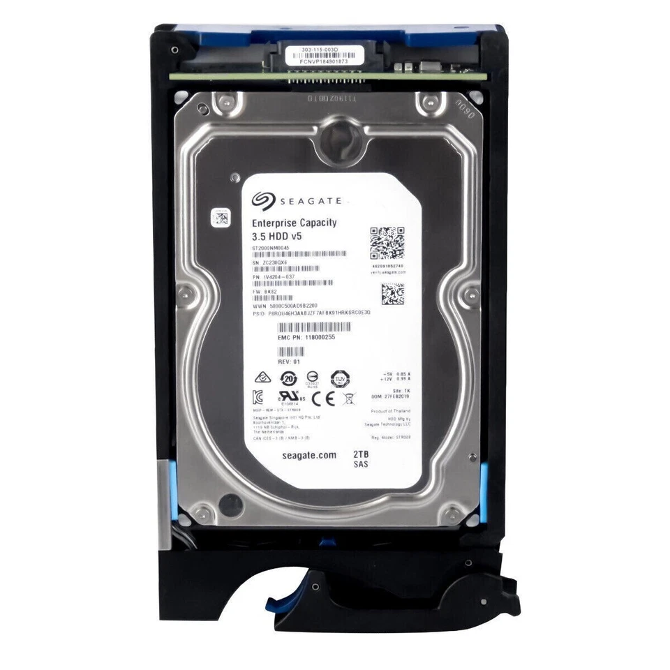 EMC Data Domain 2TB x-es30-2Tbs 005052085 7.2K SAS 3.5" Enterprise HDD Drive - Image 2 of 2