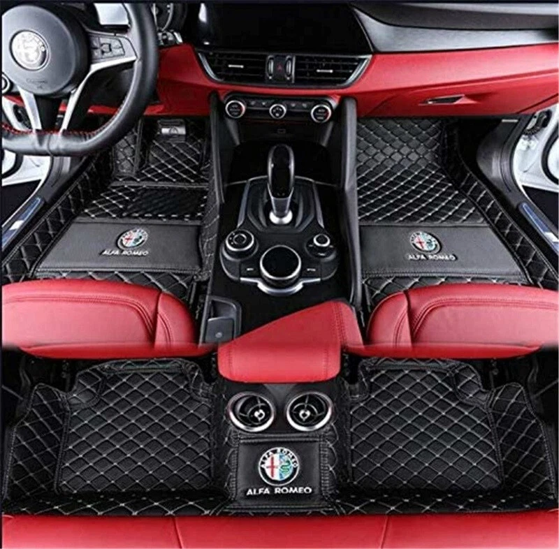 For Alfa Romeo Giulia Stelvio Car Floor Mats 2017-2025 Luxury Waterproof Carpets - Image 4 of 4