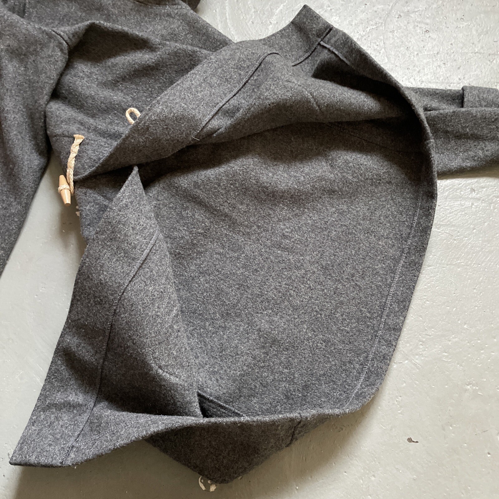 Vintage Schott AT078 Wool Toggle Parka Duffel Style Long Jacket Made In USA L