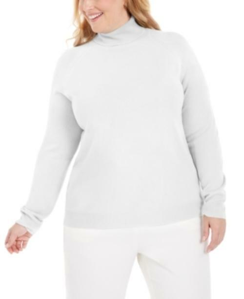 plus size white turtleneck
