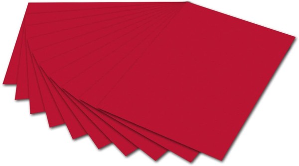 Folia 6118 - Fotokarton Ziegelrot, 50 X 70 Cm, 300 G/Qm, 10 Bogen - Zum Basteln-image
