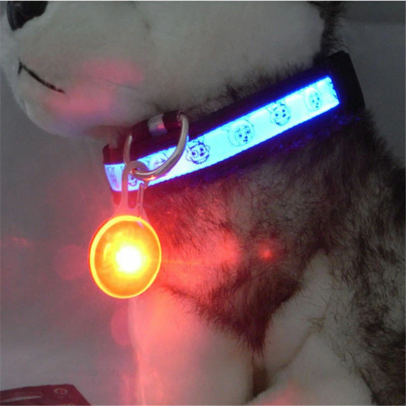 Waterproof Pet Dog Cat Collar LED Night Safety Clip Tag Flashing Luminous Light - Image 3 of 4