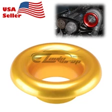 4" Gold Short Ram Cold Air Intake Turbo Horn Aluminum Velocity Stack Adapter
