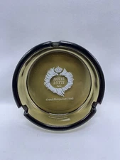 Vintage HOTEL LOTTI PARIS FRANCE Tinted Glass Ashtray Approx. 3.5” Diameter EUC