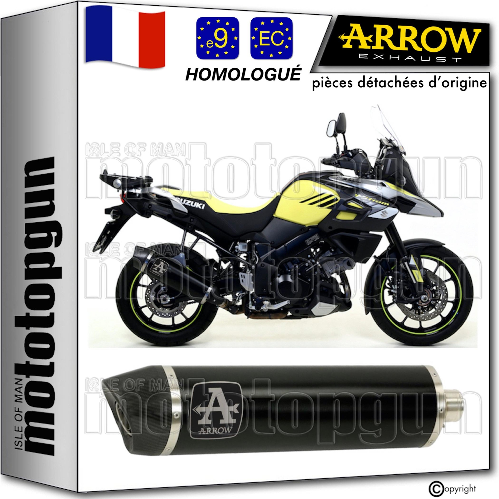 Échappement Arrow Suzuki V-Strom 1050 silencieux noir homologué c maxi tech 2021 21