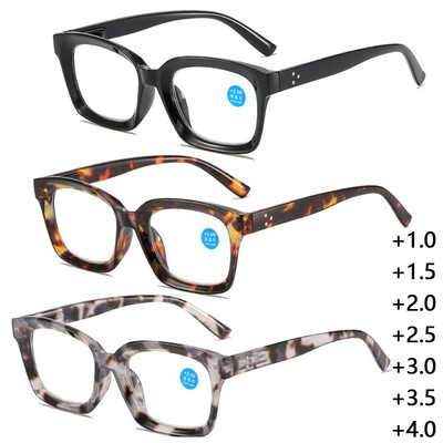 Reading Glasses Large Frame Anti Blue Light  Eyeglasses +1.0~4.0 Fashion Glasses