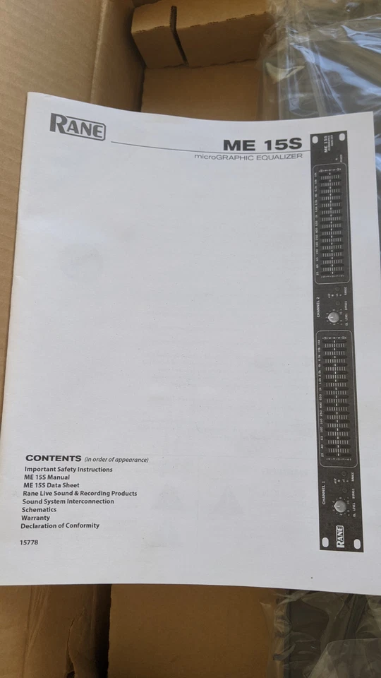 Rane ME 15S Micrographic Equalizer - New in Box - Image 2 of 4