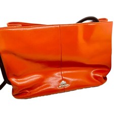 Rowallan Of Scotland Shoulder Bag Crossbody Strap Womens Orange Brown Leather