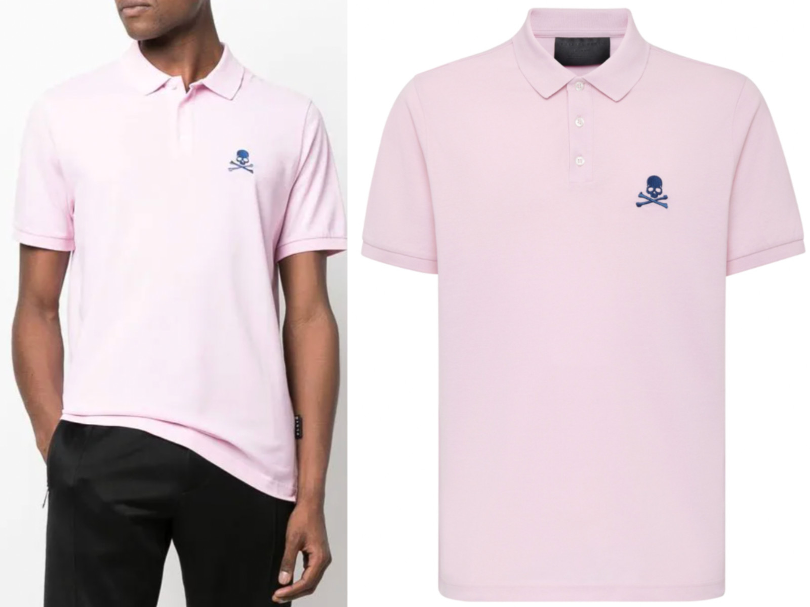 Philipp Plein Polo Shirt SS Skull Logo Top New M